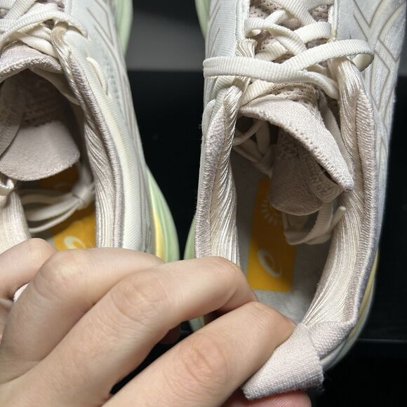 ASICS Gel Nimbus 25 Womens Size 9.5 White Green Running Shoes Sneakers - Picture 4 of 11